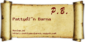 Pattyán Barna névjegykártya