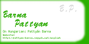 barna pattyan business card
