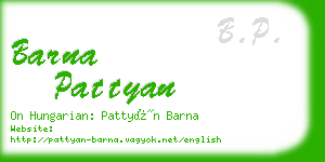 barna pattyan business card